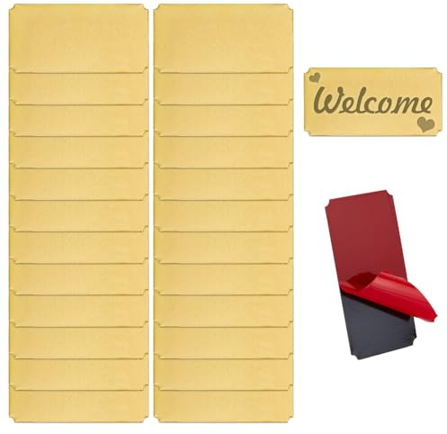 BENECREAT Goldene Aluminium-Namensschilder für DIY-Handwerk