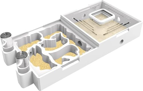 PioneerAnts - Castello di formiche vive in acrilico trasparente con avvistamento della sabbia gialla - Letto matrimoniale WT2-3 per interni