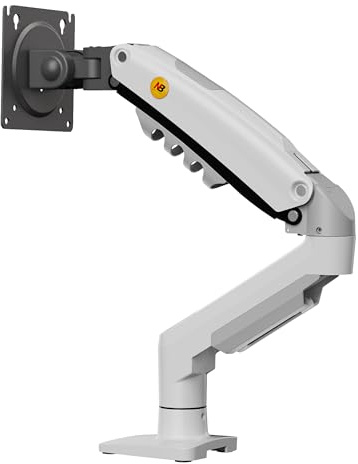 Ergosolid Support Écran PC Moniteur, Bras Articulé Ergonomique Ressort à Gaz, 17-32 Pouces, VESA 75mm et 100mm, Rotatif à 360°