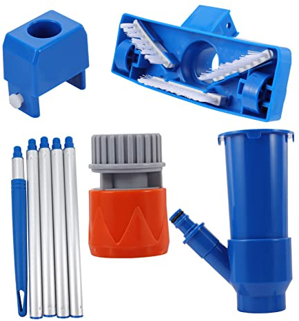 ANDRESLAD Herramienta de Limpieza para Piscina de Plástico Kit de Absorción por con Cepillo de Portátil y Seguro para de Estanques y Fuentes