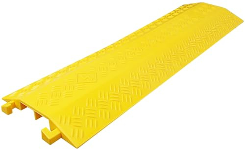 Canaleta de Suelo para Cables, Reductores de Velocidad de Goma de 2 Canales, Pasacables Suelo para Zonas Residenciales, Garajes Privados y Jardines