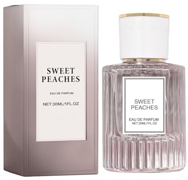 PheromoneParfum Woman, Elegante Perfume de Feromonas para Mujer con Aceites Esenciales, Fragancia Fresca y De Larga Duración, Diseño Elegante, Portátil, Para Uso Diario (Sabor Vainilla Melocotón)