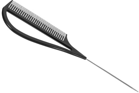 Healeved Pettine per Mèches e Chioma Lisci con Coda in Acciaio, Strumento Multifunzionale per Tingere e Evidenziare, Pettine Leggero in Plastica per Styling Professionale da Salone e Uso