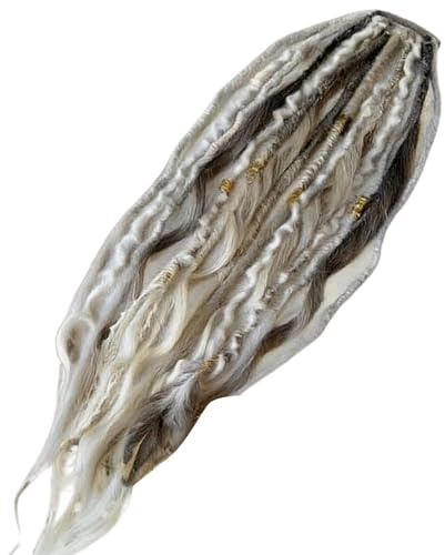 Boho-geflochtene Pferdeschwanz-Verlängerung mit Haargummi, 55 cm lange Zopf-Verlängerungen für Damen und Herren, Dreadlock-Pferdeschwanz-Haarteil für Festival, Cosplay, Party, Alltag