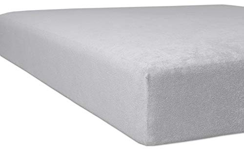 Kneer Spannbetttuch Q95 Nicky-Velours, 90x190-100x200, 09 platin