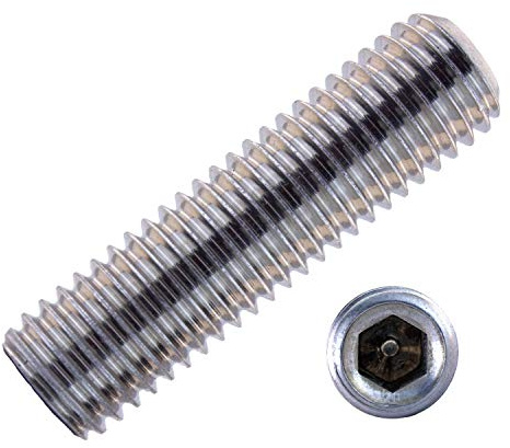Gewindestifte mit Innensechskant u. Kegelkuppe M12x12 mm aus Edelstahl A2 (5 Stück) | DIN 913 - Madenschrauben - Wurmschrauben von MESAROS®