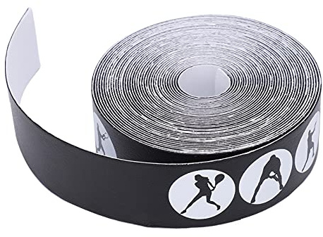 Tiiyee Racket Protection Tape, Tennis Racquet Head Frame Guard Anti-Scratch Saver Tape, Universal PU Protective Sticker for Tennis Badminton Table Tennis Pickleball Paddle Frame Edge Guard Accessories