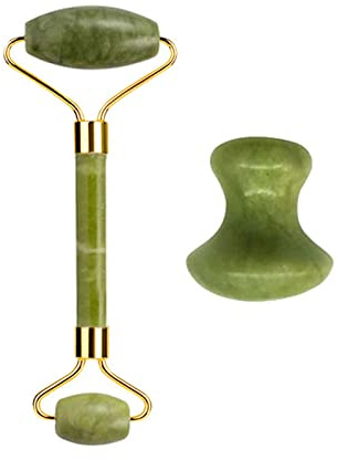 Natürlicher Jade-Stein-Gouache-Schaber-Gesichtsroller Gua Sha-Massagegerät Für Gesichtskörper-Massage-Set-Werkzeug,NR.9