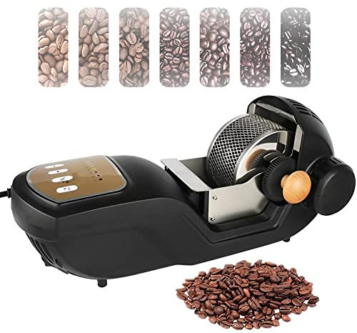 QUTBAG Electric Coffee Roaster Machine, 1600W Full‑Automatic Household Coffee Bean Roaster Machine, Automatic Baking & Cooling, Baking Gear 1-7 Adjustable, for Coffee Bean Baking Household