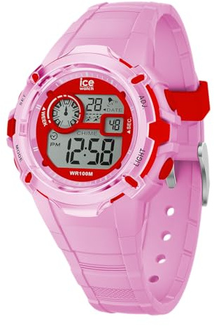 ICE-WATCH - Ice Digit Explorer Lovely Pink - Montre Rose pour Fille avec Bracelet en Silicone - 023268 (Small)