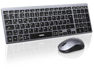 UGREEN Bluetooth Tastatur Maus Set kabellos (Bluetooth+2.4G)