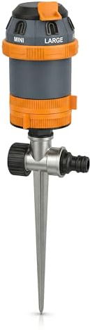 Brandson – Rasensprenger 360 Grad mit 6 Sprühmuster - Rasensprinkler für große Flächen – Gartensprenger - Bewässerungssektor 5°-360° – einstellbare Sprühhöh – für Garten Rasen Pflanzen Beete