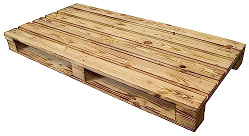 Vintage Möbel 24 GmbH Geflammte Holzpalette Palette flambiert aus Holz - Einwegpalette Tauschpalette Upcycling Palettentisch 120x60x14cm
