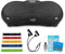 display4top Ultra Slim Vibration Plate Exercise Machine,5 Programs + 180 Levels,Full Whole Body Vibration Machine for Home Fitness & Weight Loss,With Bluetooth Speakers (Black with Fitness Band)
