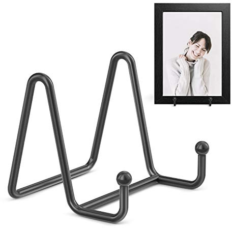 TR-LIFE Plate Stands for Display - 3 Inch Plate Holder Display Stand + Metal Frame Holder Stand for Picture, Decorative Plate, Book, Photo Easel (2 Pack)