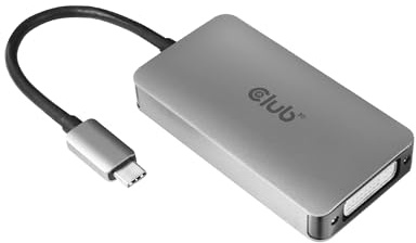 Club3D CAC-1510-A USB Type C to Dual Link DVI-D Cable Adapter Support 3840x2160@30hz, 2560x1600@60Hz HDCP Off for Apple Cinema Displays M/F