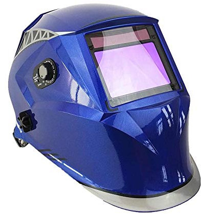 Careta Soldar Automatica Máscara de soldadura 100 * 65 mm 1111 4 Sensores Moler Solar Auto Auto Oscuridad Soldadura Casco Mascaras De Soldar (Color : Blue Shark)