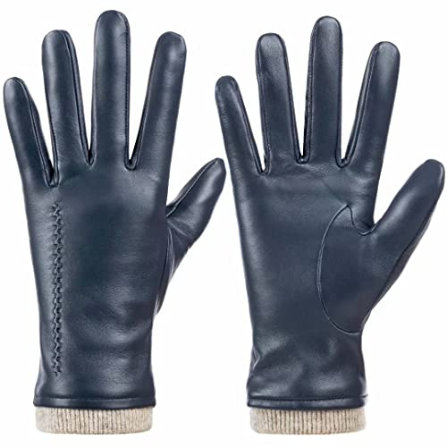 Dsane Winter Lederhandschuhe für Frauen, Touchscreen Texting Warm Driving Gloves by (Navy, L)