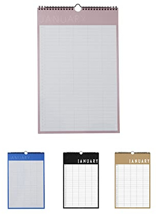 Design Letters Monatsplaner 2026 mit 144 Aufklebern | Monatskalender 2026 Ideal als Tischkalender, Familienkalender, Kalender 2026 Wandkalender | Entworfen in Dänemark | Planer 25x39 CM