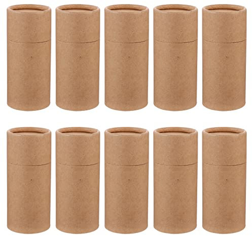 FOMIYES Leer Kraftpapier Ätherisches Öl Flaschen Verpackung Box Geschenkpapier Mit Deckel Runde Papprohre Kartons Für Tee Kaffee Kosmetik 100 Ml 10 Stücke