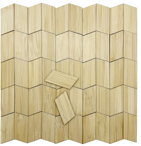 Cayway 50 PZ Miniatura Floorboard Bamboo Modello di pavimentazione piccola Dolly House per Mini Accessori da Giardino