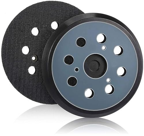 2 Stück Schleifteller 125 mm klett Stützteller für MAKITA, schleifplatte 125 mm mit Klett, Zubehör für MAKITA BO5041,BO5031,BO5021,M9204,Exzenterschleifer(8-Loch-3-Auge)