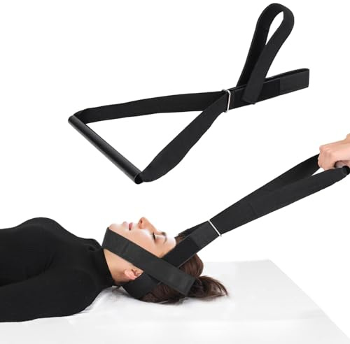 Y Neck Strap Chiropractor Pull Device,Neck Stretcher Strap,Neck Strap Cervical Traction Device for Neck Pain,Spine Chiropractic Decompression Tool with Comfort Handle and Chin Strap