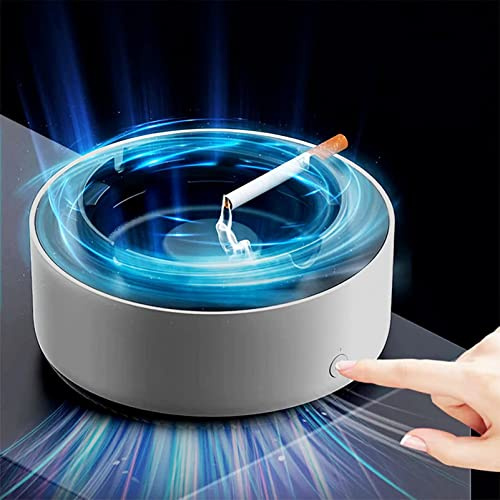 Xugenxes Indoor Ashtray - 2 in 1 Multifunctional Ashless Air Purifier with Filter Ashtray, Best for Family Car or Office (Grey)