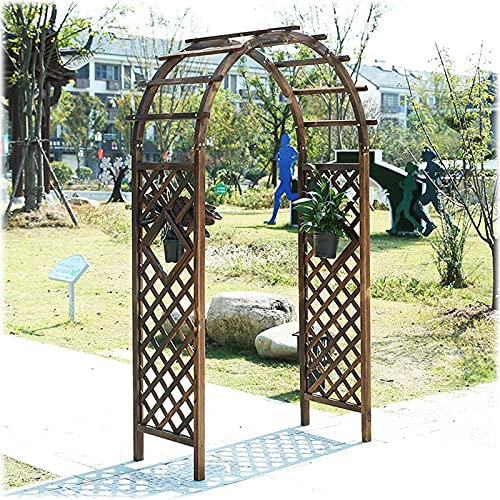 Gartenbogen Rosenbogen aus Holz für Kletterpflanzen 120 x 50 x 215 cm Massivholz Gartenbogen Spalier Torbogen Rankhilfe Kletterhilfe Tür Pergola Rosen Wetterfester Rundbogen