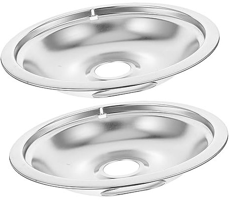 CANIGHT 2pcs Bbq Grill Drip Pans Gas Stove Burner Covers Replacement Bowl for Electric Stove