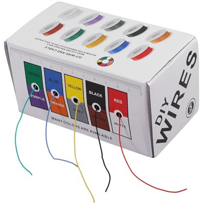 jojofuny 5rotoli Cavi Elettrici Silicone Flessibile Da Temperatura Resistente Alta Efficienza Per Manutenzione Elettrica Domestica Alta Purezza Metri