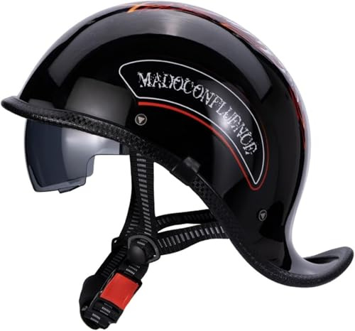 GKCEGHKS Casco A Scodella Scooter Motorino ECE Omologato Aperto Caschi da Moto Mezzo Elmetto Moto retrò Mezzo Casco da Motociclista Vintage Caschi Cromwell Caschi Portatile Mezzi Caschi Jet