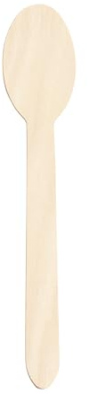 daybays 100 Stk. Holzlöffel Einweg Holz Besteck Set Holzbesteck Einweglöffel Löffel aus Holz Suppenlöffel Einweggeschirr Einwegbesteck Partybesteck Holzgeschirr Wooden Spoon (100 Stk.)