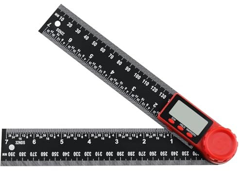 Digital Angle Finder Ruler with LCD Display, 200mm/7 Inch Angle Finder Gauge, Digital Protractor, Angle Ruler, Mitre Angle Finder for Woodworking Construction Household Repair