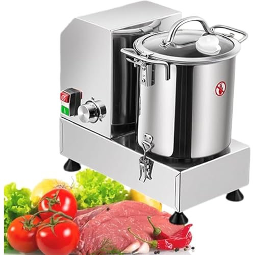 Commercial Food Processor, Heavy Duty Electric Vegetable Chopper, 6L/9L/15L Stainless Steel Meat Grinder, Multifunctional Food Chopper Machine (15L)