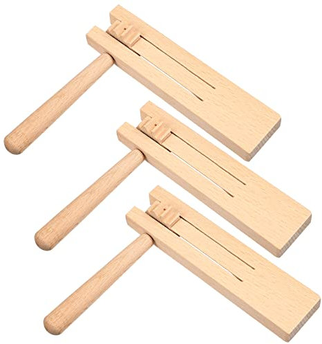 Hohopeti 3pcs Wooden Soundboard Ratchet Noise Maker Traditional Toys for Boys and Girls Parties Football Games Sporting Events