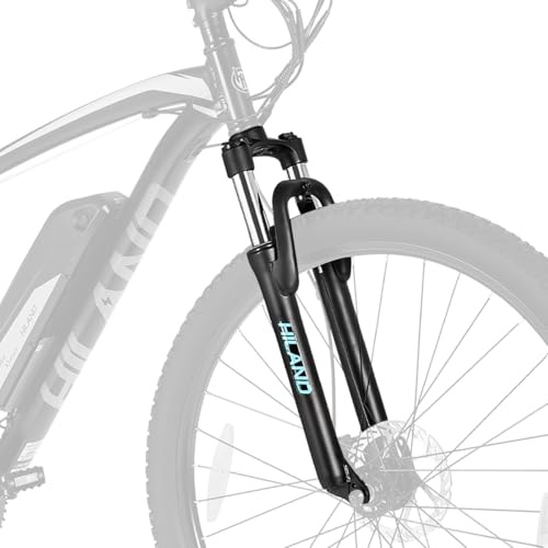 Hiland 29 Zoll Mountainbike Trekking Citybike Federgabel, Scheibenbrems-kompatibel Vordergabel, Fahrrad Stoßdämpfer Vordergabel 003 Schwarz