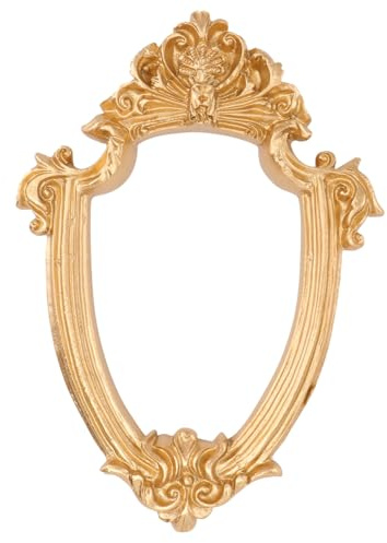 Gold Vintage Bilderrahmen, aus Kunstharz, 1 Stück für Büro und Zuhause | Europäischer Stil, Dekorativ mit Textur, Kompakt für Fotos im Innenbereich, Kreativ und Zart