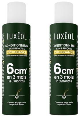 LUXEOL - Conditionneur Croissance Sans Rinçage - Pousse De 6 cm En 3 Mois* - Des Cheveux Plus Longs Plus Vite - Fonctionne dans 100% des cas testés - Sans Silicones - Fabriqué En France - 150 ml