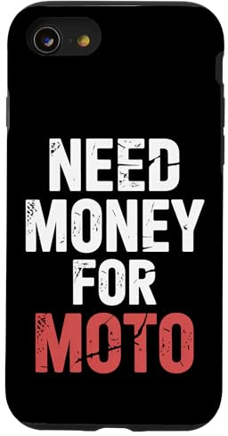Need Money For Moto Motociclista Roto |- Carcasa para iPhone SE (2020) / 7/8