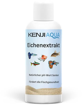 KENJI AQUA Eichenextrakt - senkt den pH und KH Wert | Senkung auf schonende Weise | Stabilisiert Haut- und Kiemenfunktion | pH-Senker, KH-Senker, für Tropische Fische (500ml)