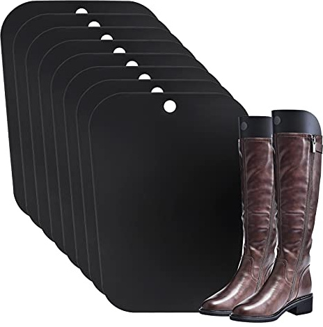 4 Pairs Boot Shaper Form Inserts Plastic Thicken Boot Stand Holder with Hanging Holes Reusable Boot Trees for Long Boots Stand-Up Inserts Shoe Tree for Women Men Preventing Creasing Bending (14inch)