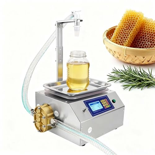 SIEEOUR Enkel Huvud Fyllningsmaskin, Kvantitativ Automatisk Fyllningsmaskin, 20 Gram Till 8 Kilogram Tidskontroll, Lätt Demonterings Design Med Food-Grade Material, För Tjocka Vätskor