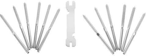 Homoyoyo Vis à Bois Inox pour Garde-corps à Câbles de Terrasse, Filetage Inversé, 13 Pièces, Résistant la Corrosion, Fixation Robuste pour Escaliers et Balustrades Extérieures