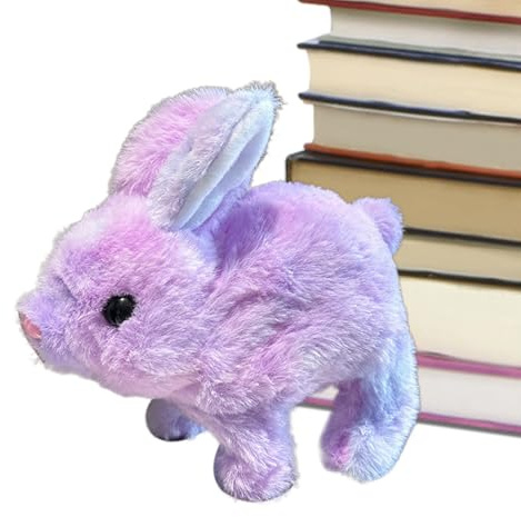 Electronic Pet Plush Bunny Toy - 18x17x8cm Long Serving Pet Walking Bunny Doll, Exquisitely Crafted Realistic Stuffed Animal Walking Rabbit Toy For Girls, Boys, Family, Friends