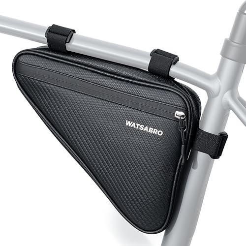 WATSABRO Fahrradtasche Rahmen, wasserdichte Dreieckstasche, Fahrrad Rahmentasche für MTB, Rennrad, Gravelbike – Handytasche, Werkzeugtasche, Schlüsselhalter für E-Bike Zubehör