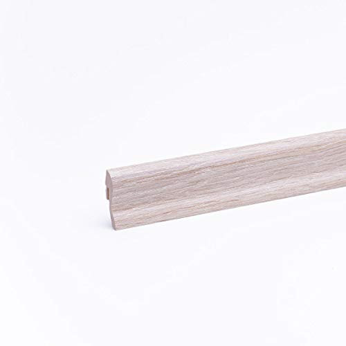 Sockelleiste - Fußleiste 40 x 22 x 2.600mm Dekor Eiche White Washed