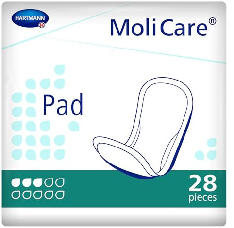 MoliCare Pad 3 Tropfen: Anatomische Einlagen für leichte bis mittlerer Blasenschwäche, 1x28 Stück