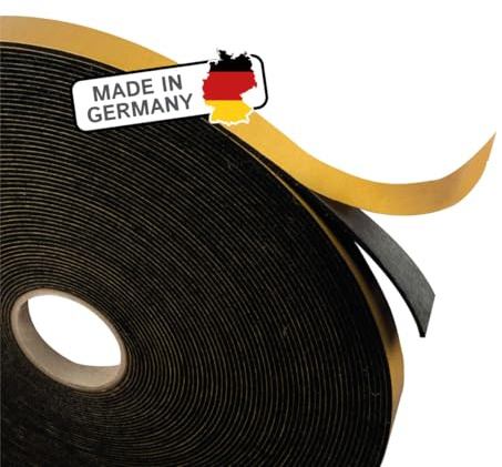 The Felt Store Filzband selbstklebend 15 mm breit, 1,5 mm dick, 20 m lang, schwarz - Ideal als Dichtungsband für Fenster und Türen oder als Klapperschutz