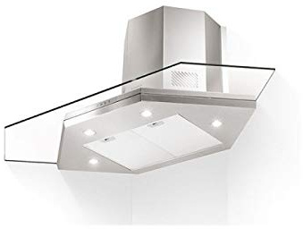 Faber - Cappa ad angolo PREMIO ANGOLO/SP finitura acciaio inox/vetro da 100x100 cm